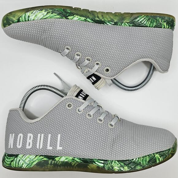 Nobull Floral Superfabric Trainer Grey Green Womens 7.5 Shoes Sneakers - Picture 6 of 7